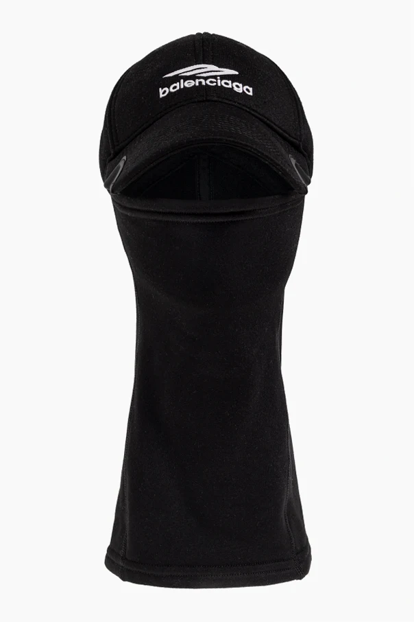 CZARNY Czapka z kominiarką z kolekcji ‘Skiwear’