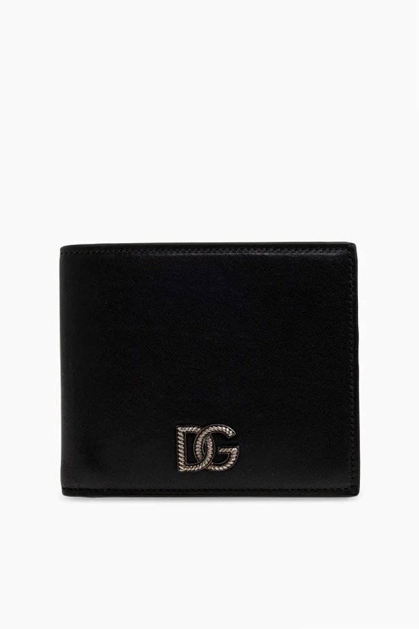 SCHWARZ Lederportemonnaie mit einer Applikation in Form des Logos