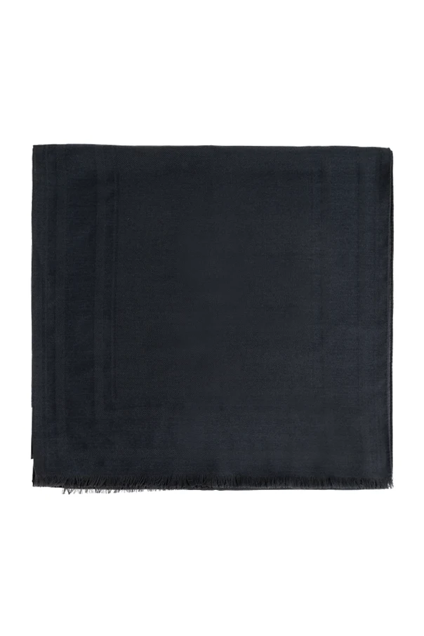 NAVY BLUE Scarf with logo