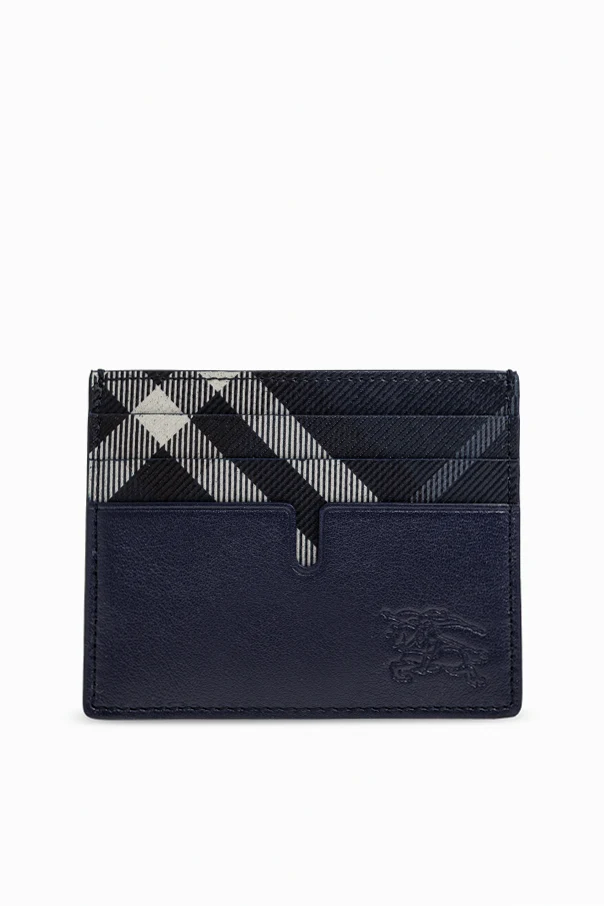 MARINEBLAU Leder-Etui für Karten mit Logo