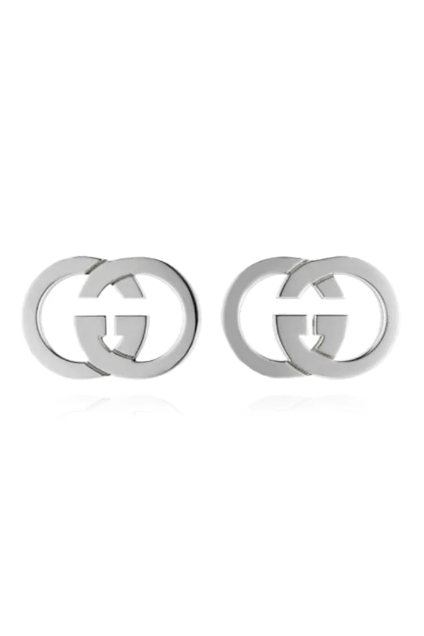 SILBER Silberne Ohrringe in 'logo'-Form