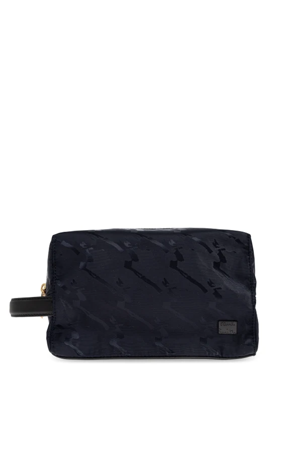 BLACK Cosmetic bag with logo patch