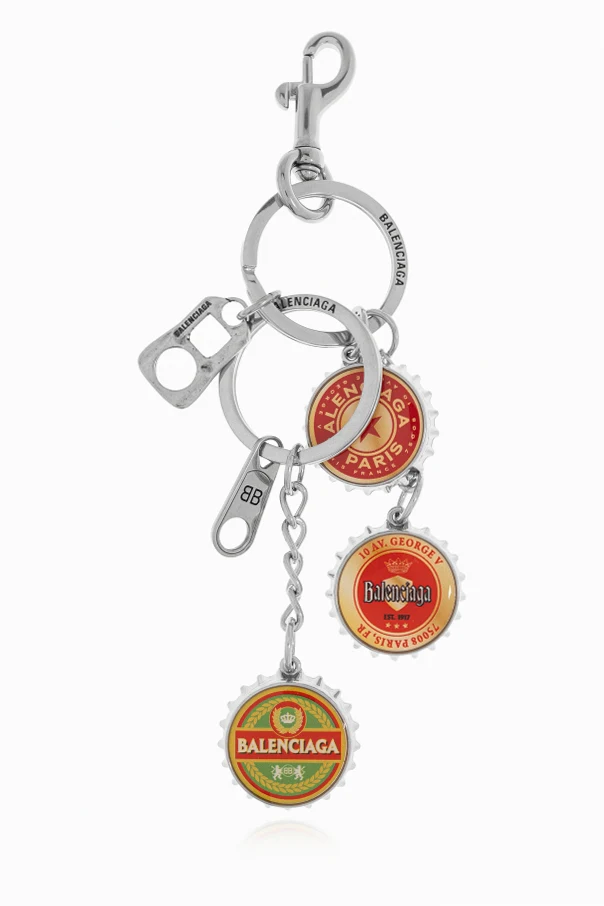 SILVER Keychain with charms