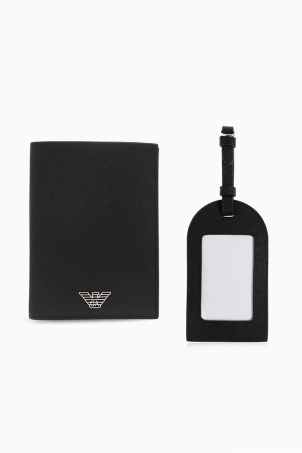 CZARNY Komplet: etui na dokumenty i etui na ID