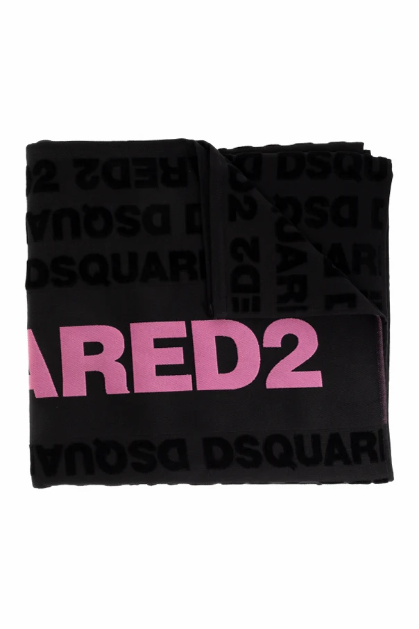 CZARNY Ręcznik kąpielowy z logo