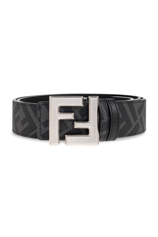 CZARNY Pasek z monogramem