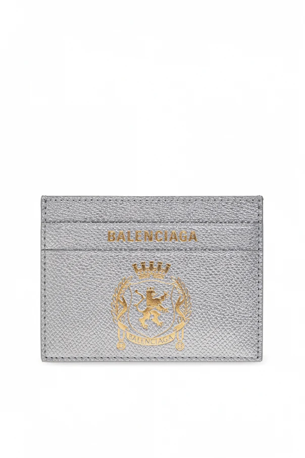 SILBER Lederkartenetui mit Logo