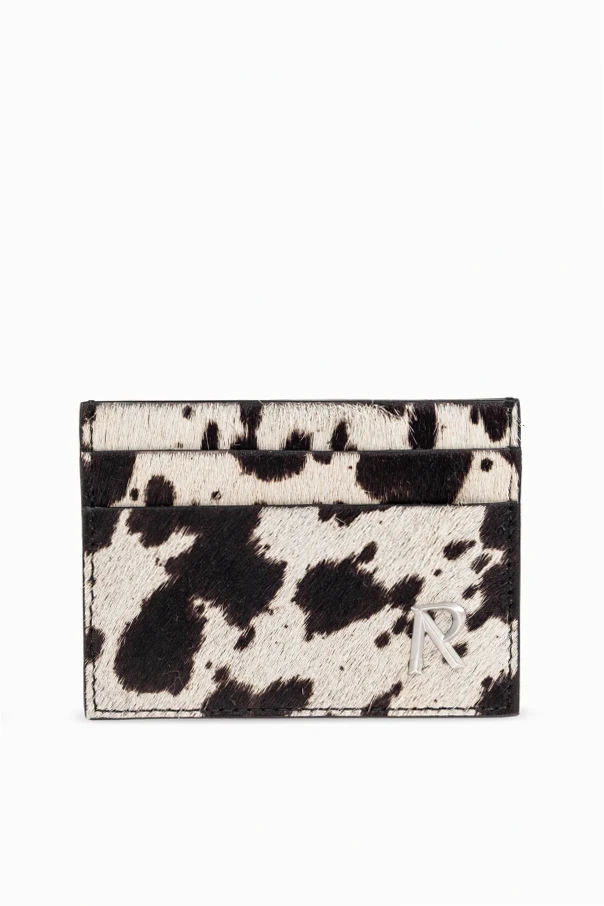 kremowy Etui na karty z motywem zwierzęcym