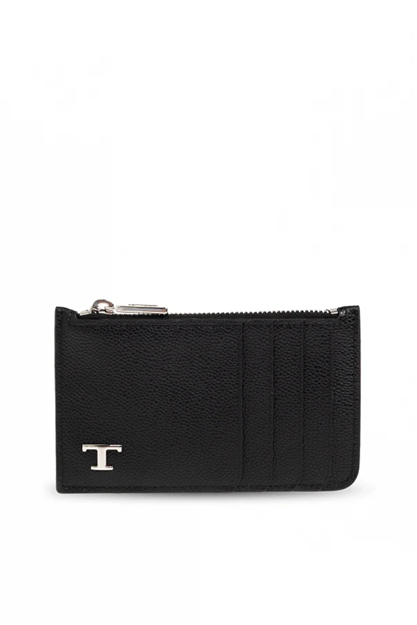 CZARNY Skórzane etui na kartę