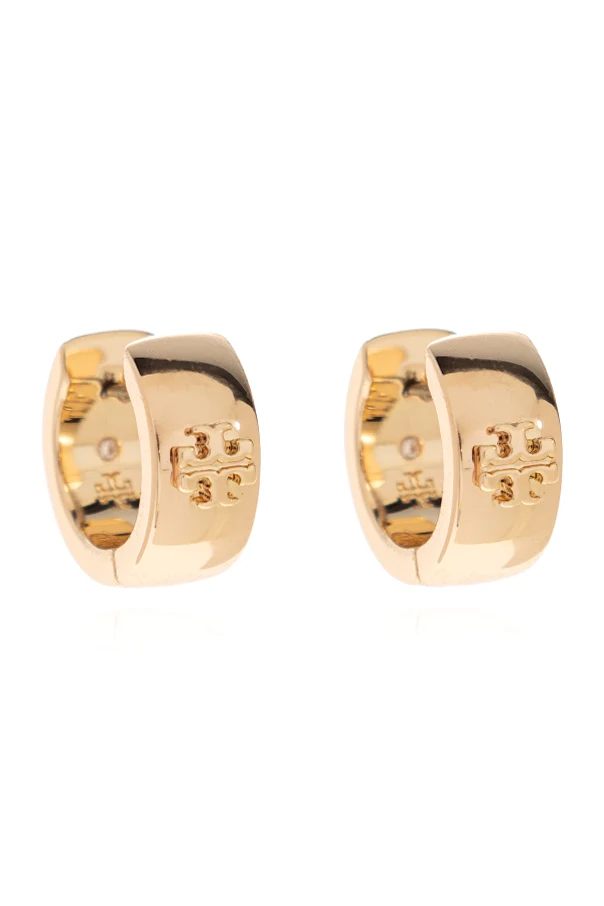 GOLD Messing-Ohrringe mit Logo