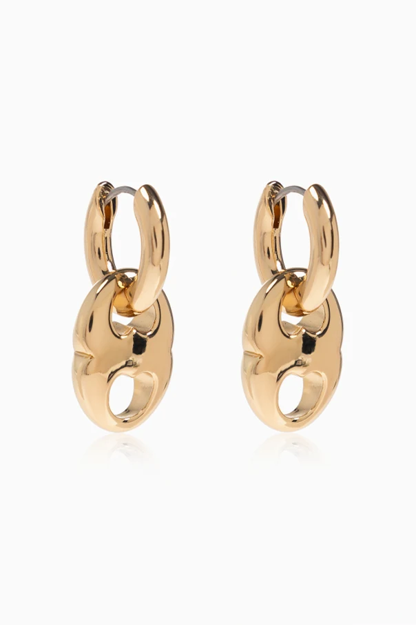 GOLD Ohrringe mit eingraviertem Logo