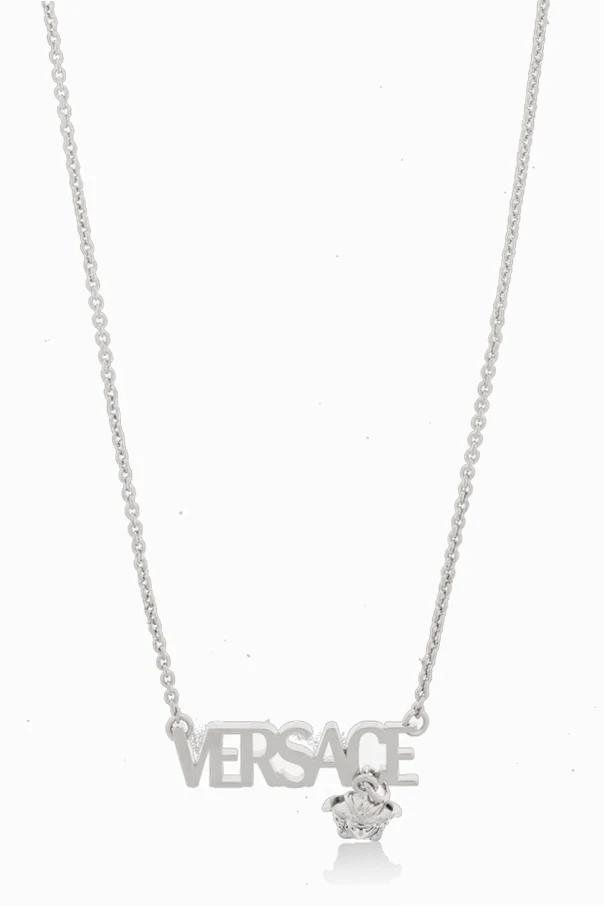 SILVER Necklace with a "logo" shaped pendant