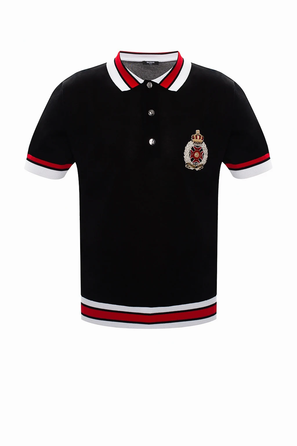 BLACK Cotton polo shirt with logo