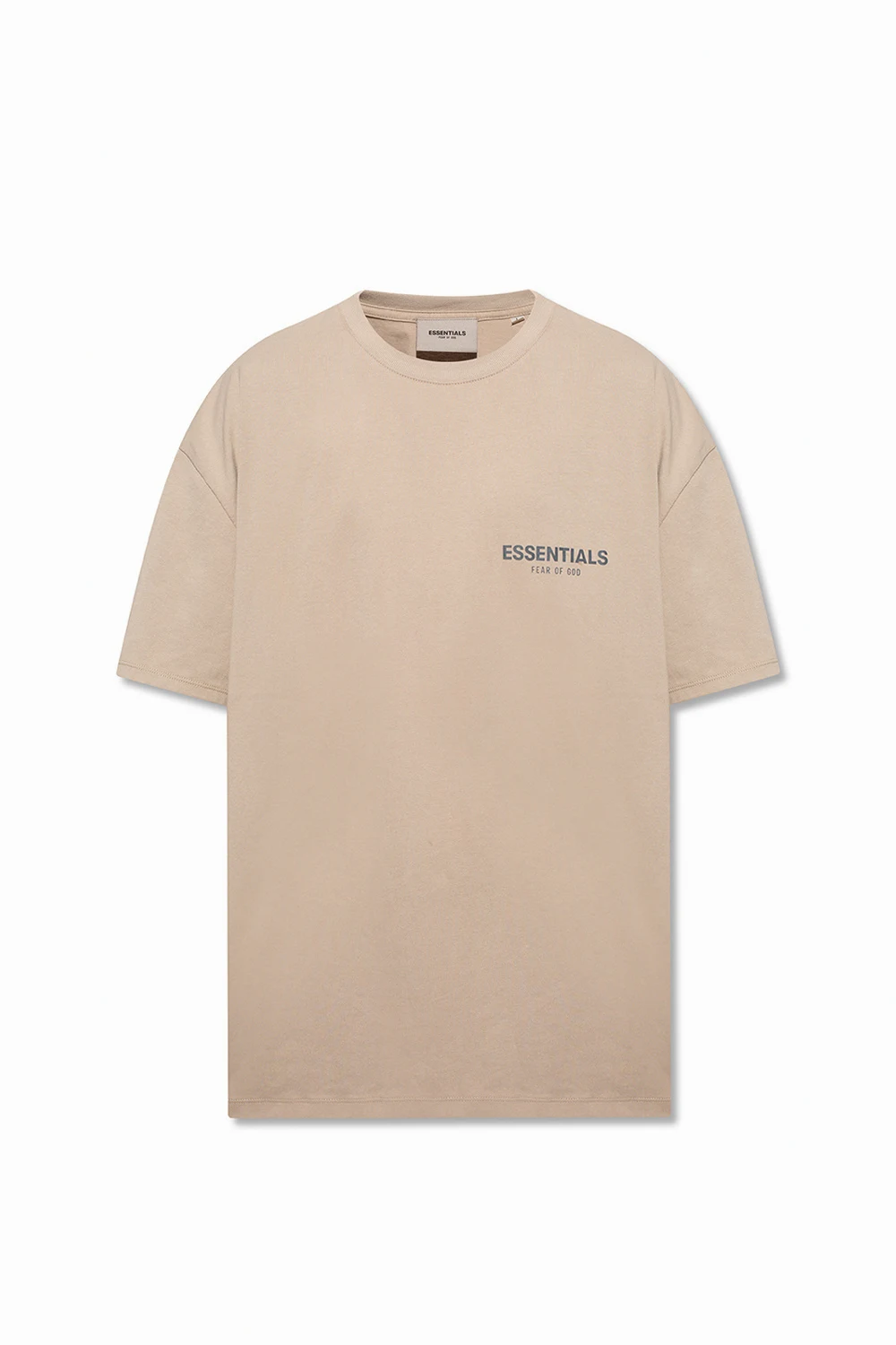 beige T-shirt with logo
