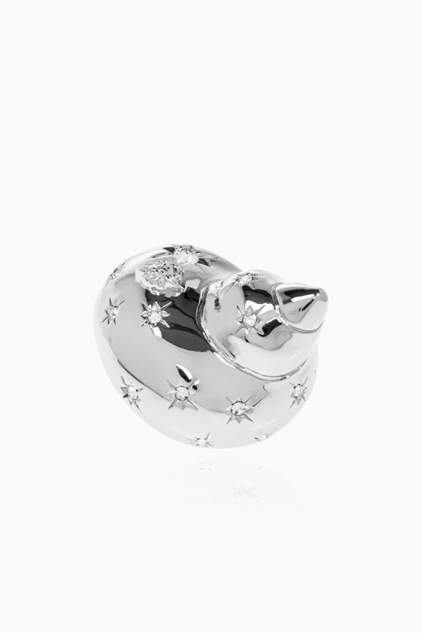 SILBER Muschelmuster-Ring