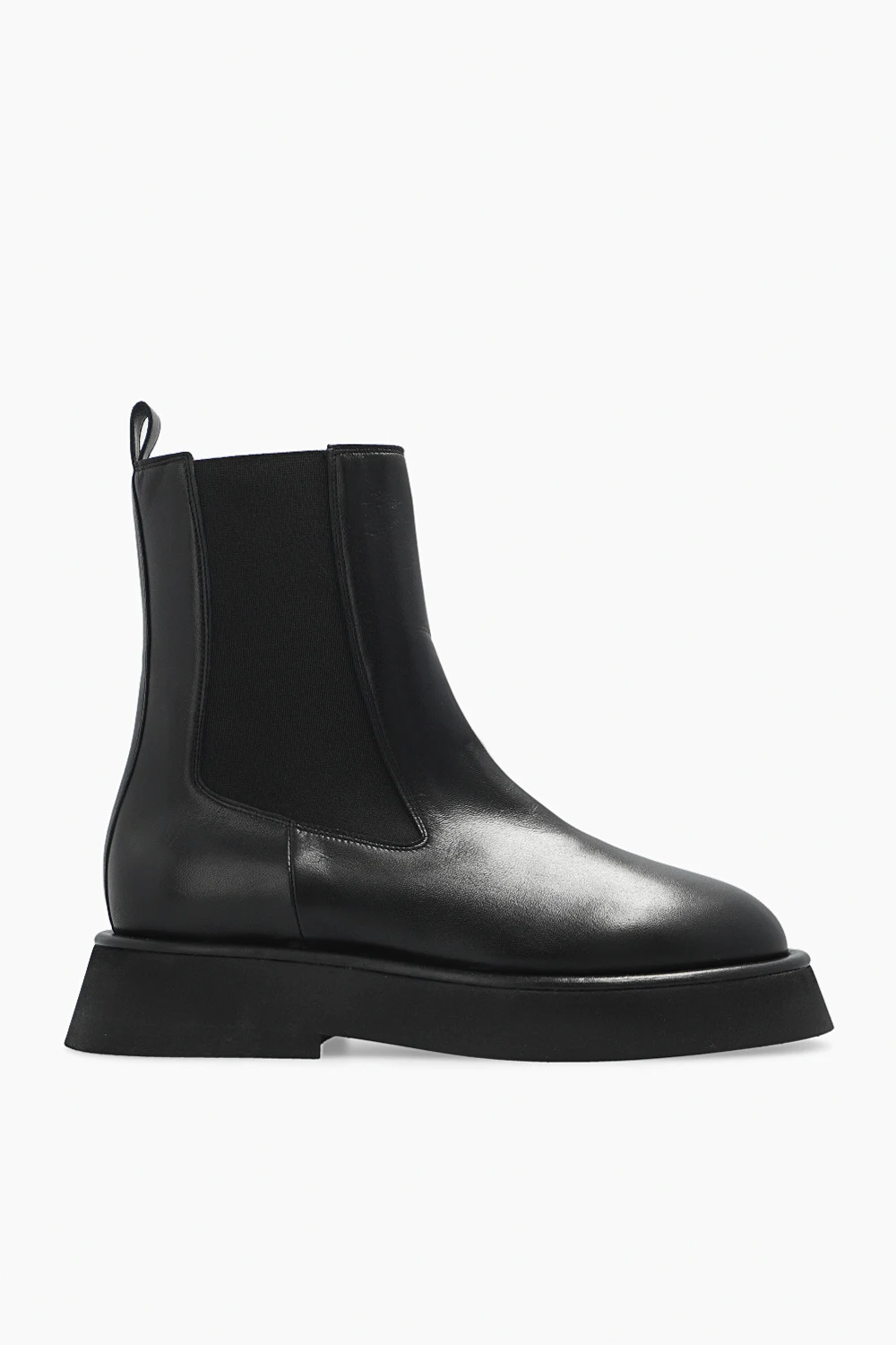 BLACK ‘Rosa’ leather ankle boots
