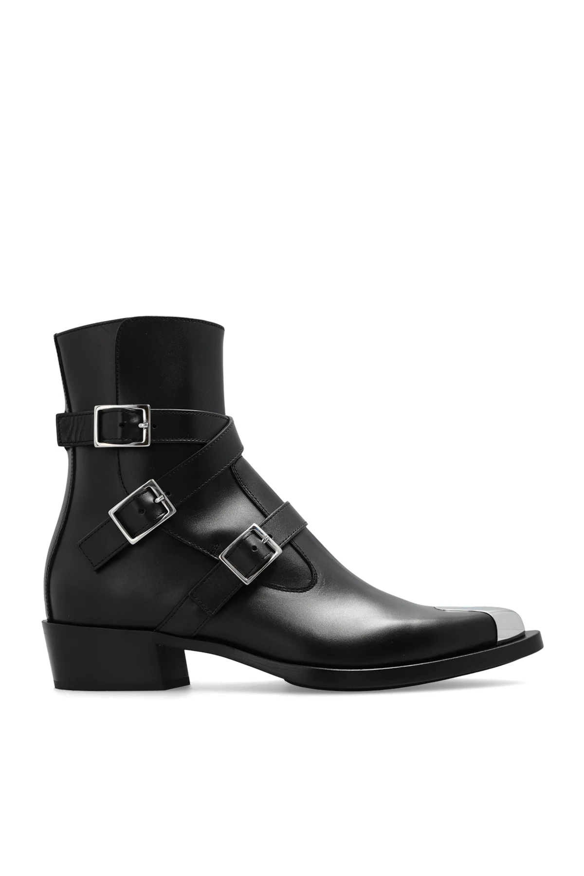 Leather ankle boots