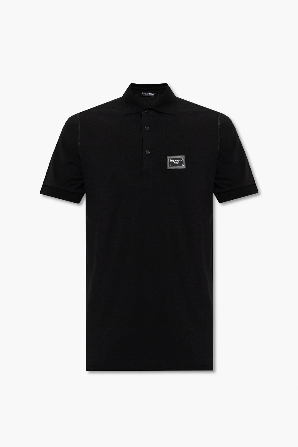 BLACK Polo shirt with logo