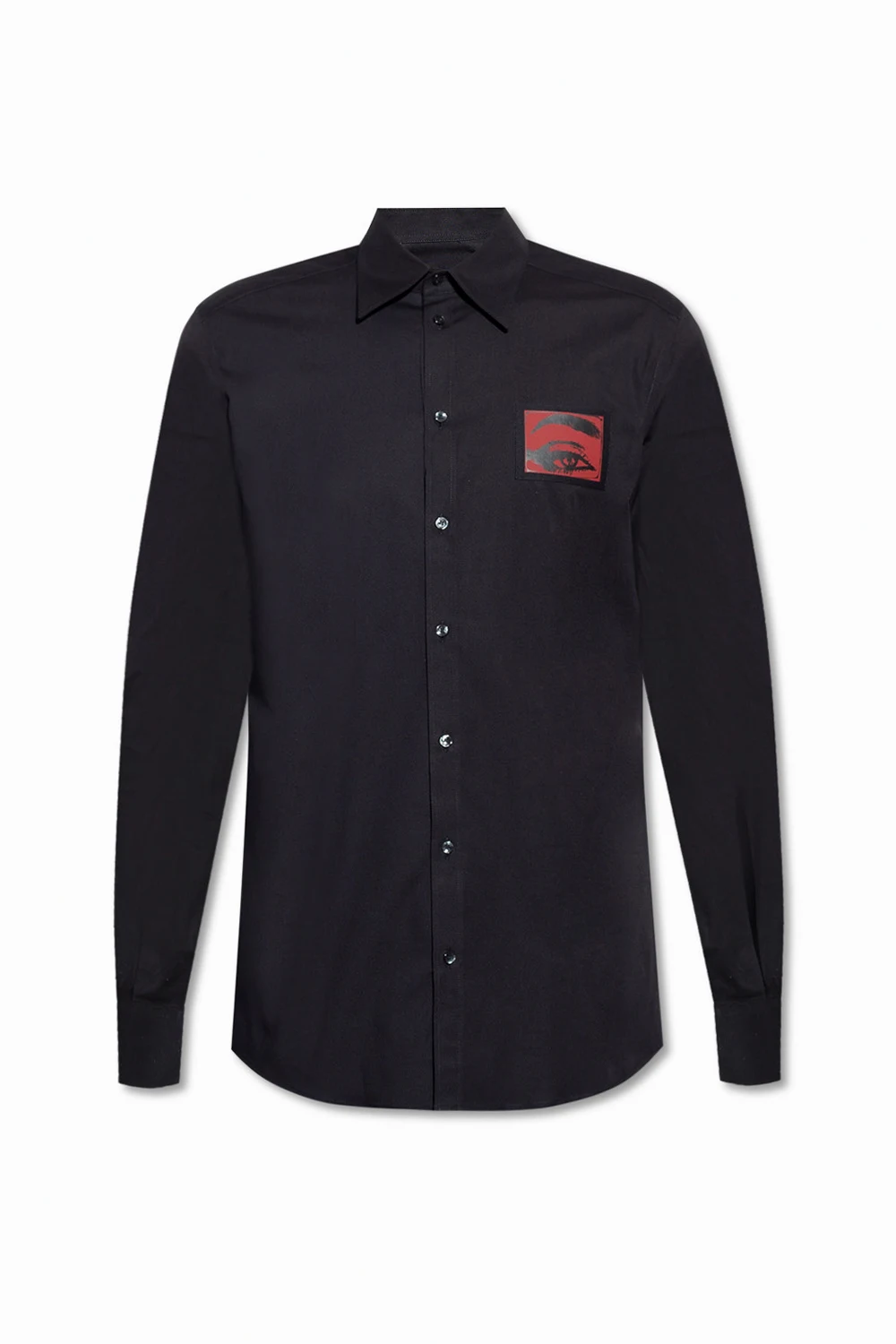 BLACK Patched shirt