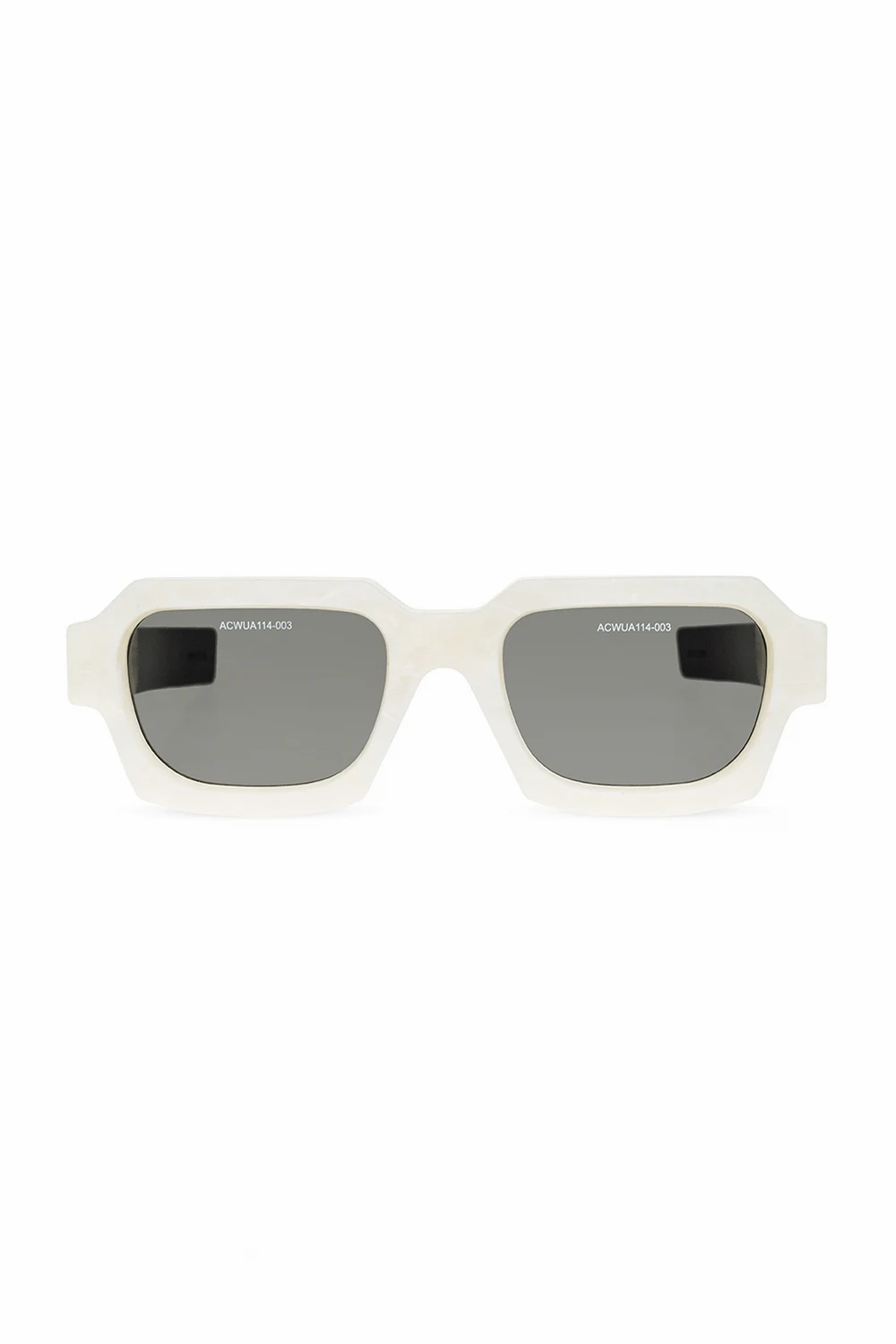 WHITE Logo-embossed sunglasses