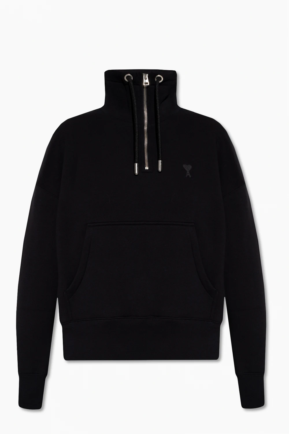 Sweatshirt with stand collar