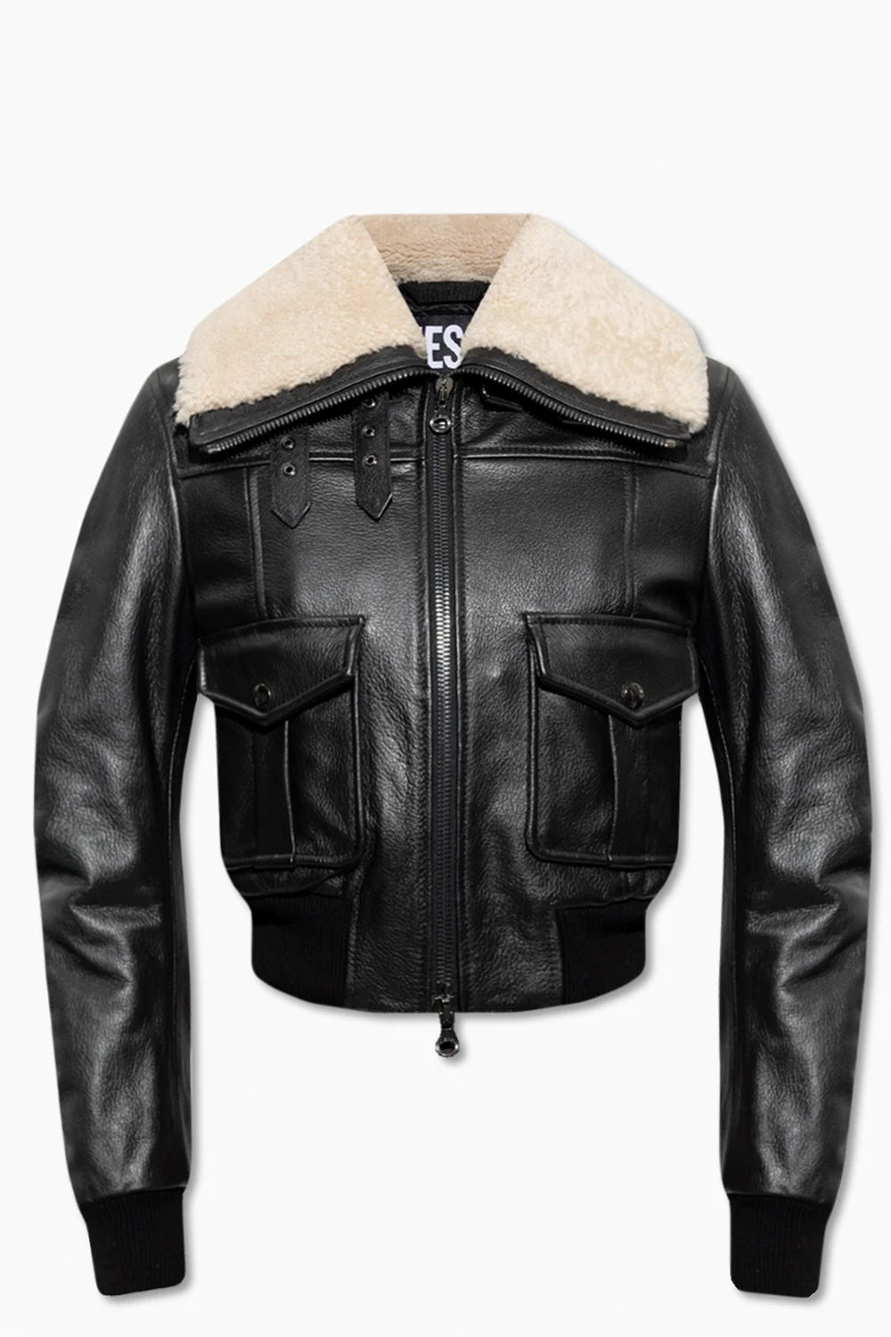 BLACK ‘L-Isek’ leather jacket