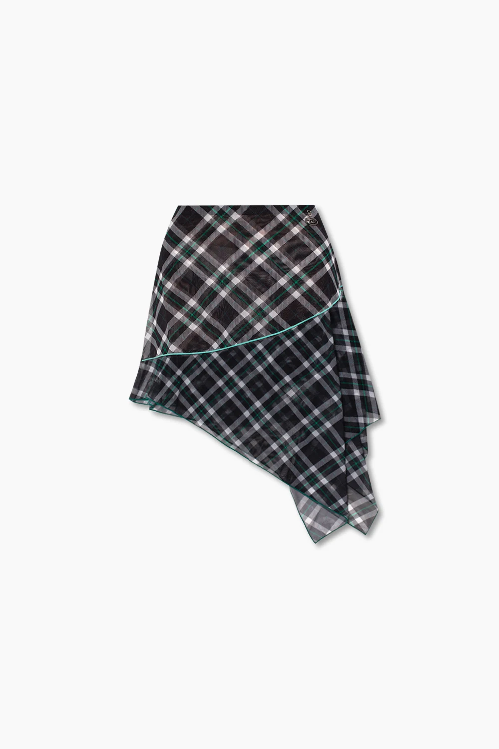 BLACK 'O-SALLY' asymmetric skirt