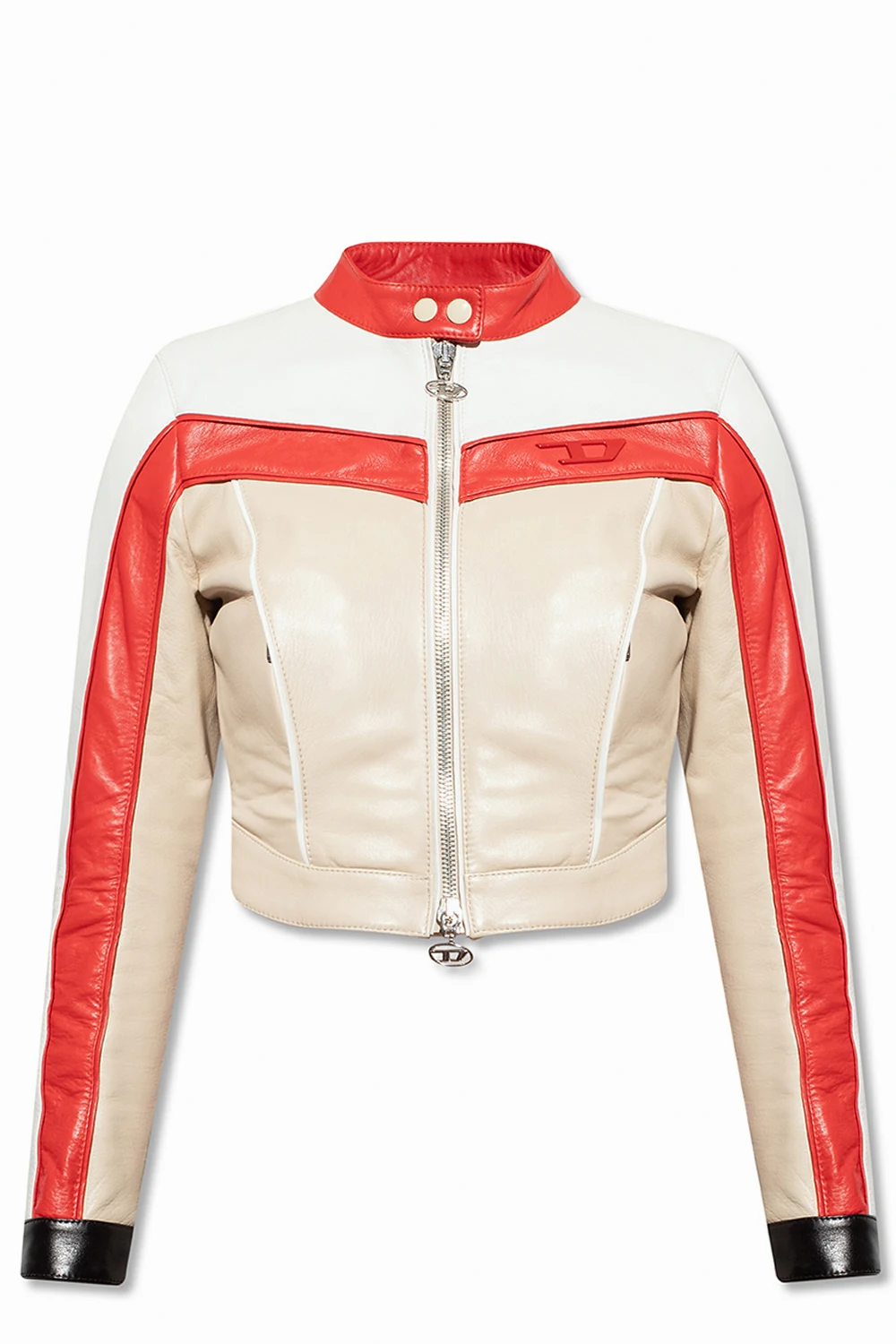 beige ‘Fresia’ leather jacket