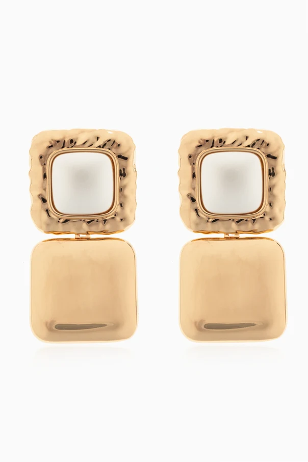 GOLD Earrings with shimmering crystals