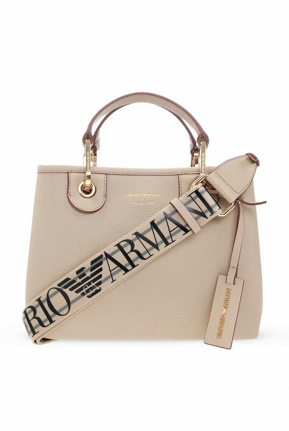 cream Shoulder bag with logo