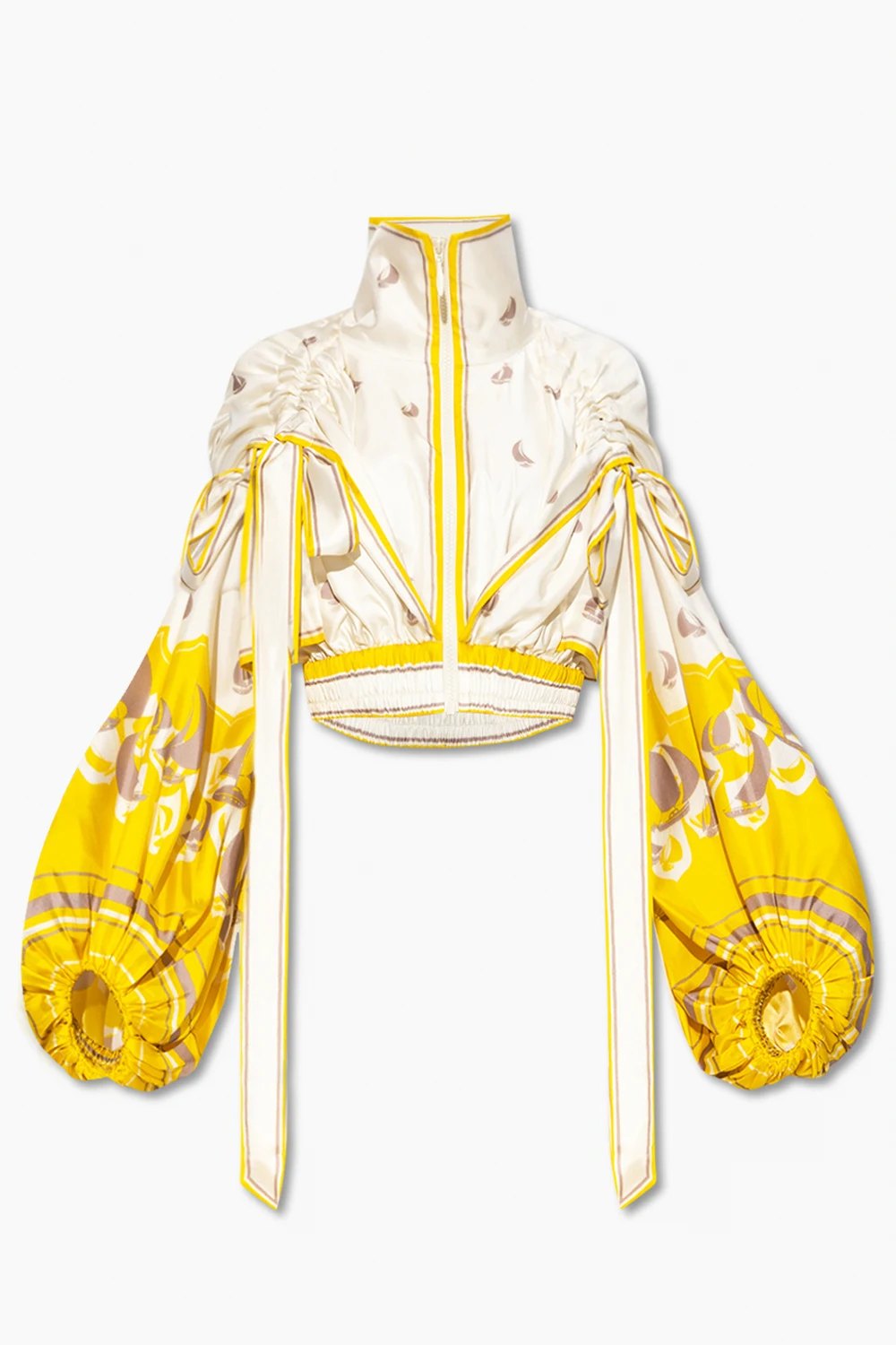 Silk cropped hoodie