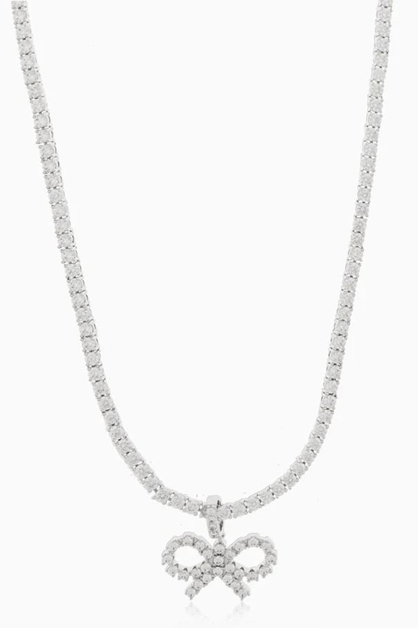 SILVER Necklace with shimmering crystals