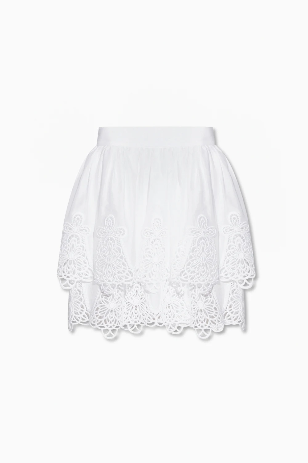 WHITE Openwork skirt