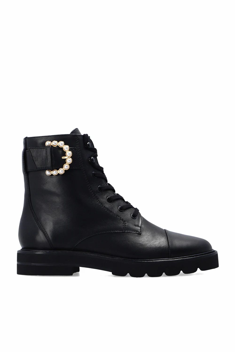 BLACK ‘Piper’ lace-up ankle boots