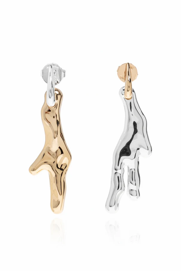 SILBER Ohrringe mit asymmetrischer Form
