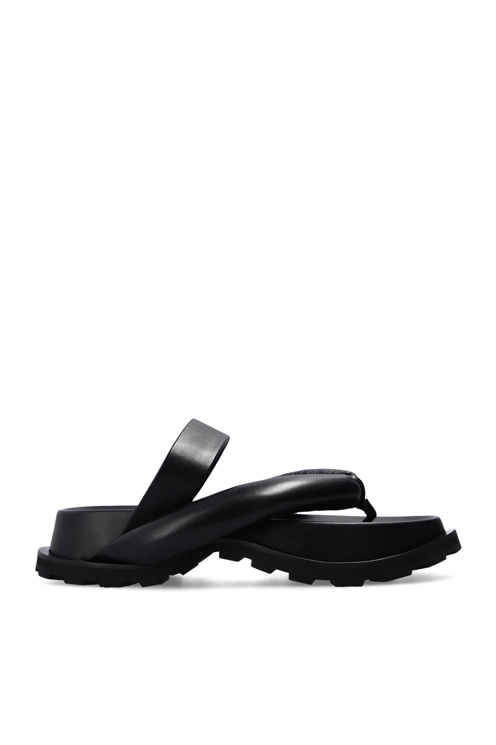 Leather slides