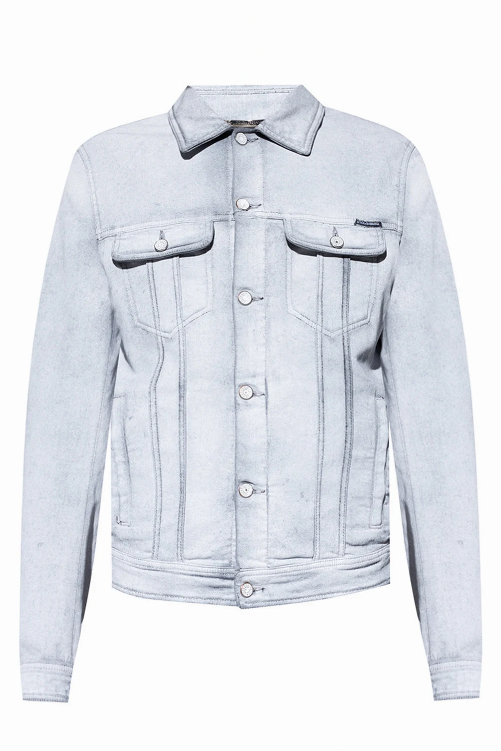 GREY Denim jacket with logo