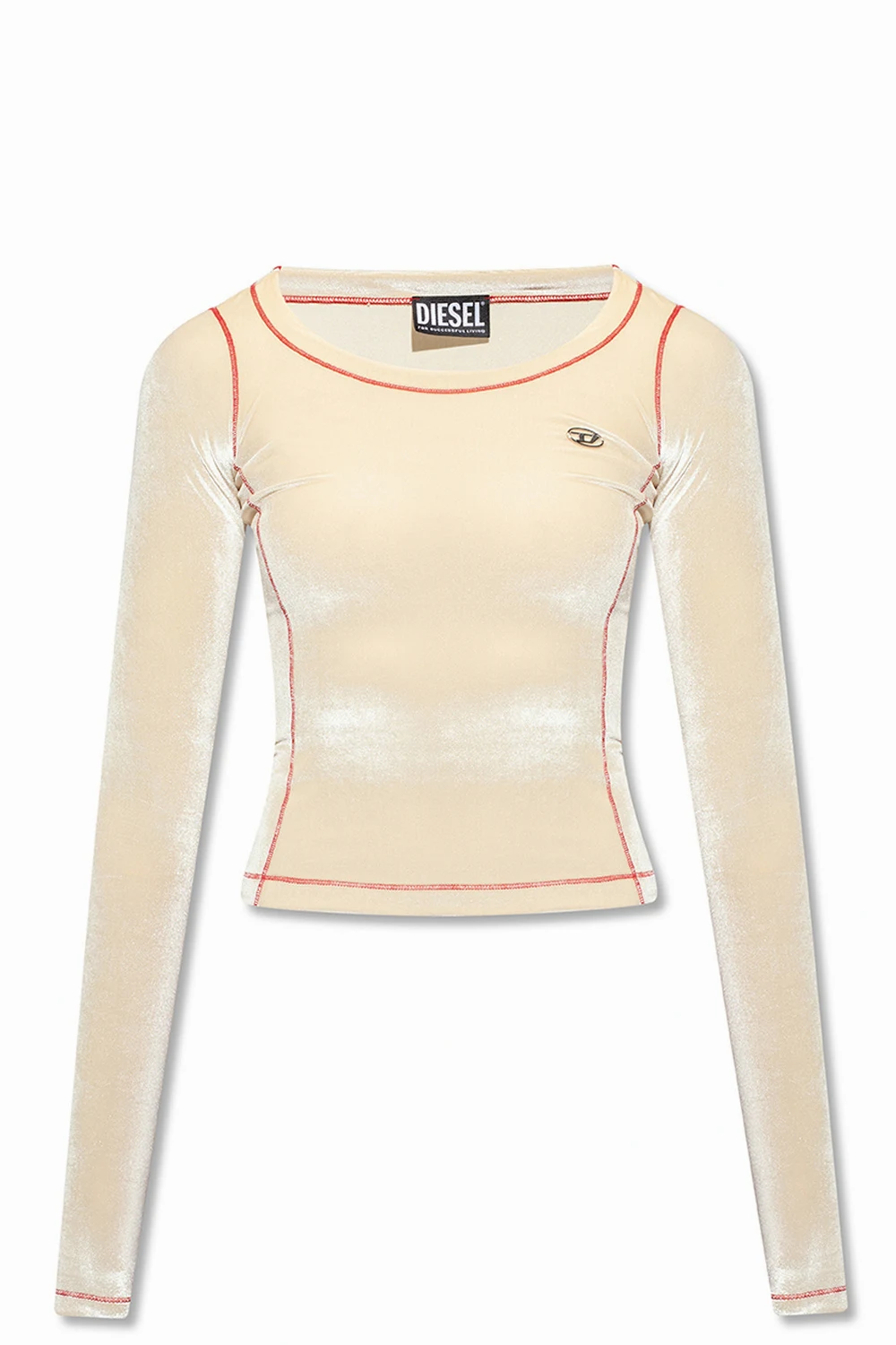 YELLOW  ‘T-Velly’ velour top