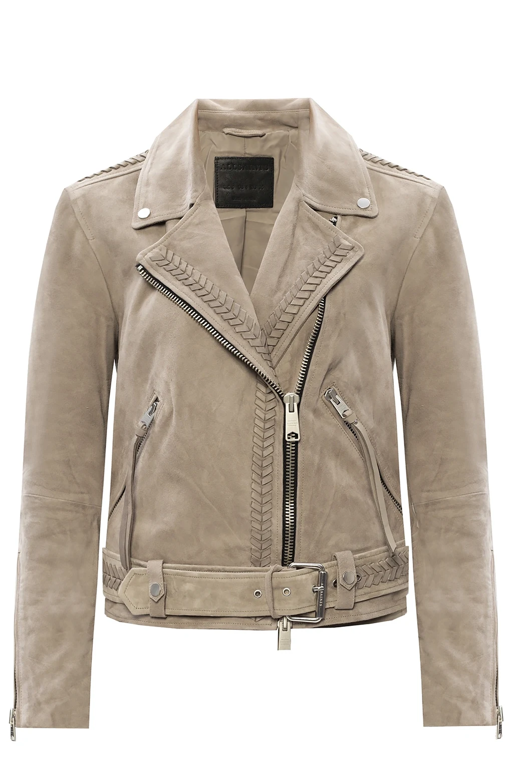 GREY ‘Rosen’ suede biker jacket