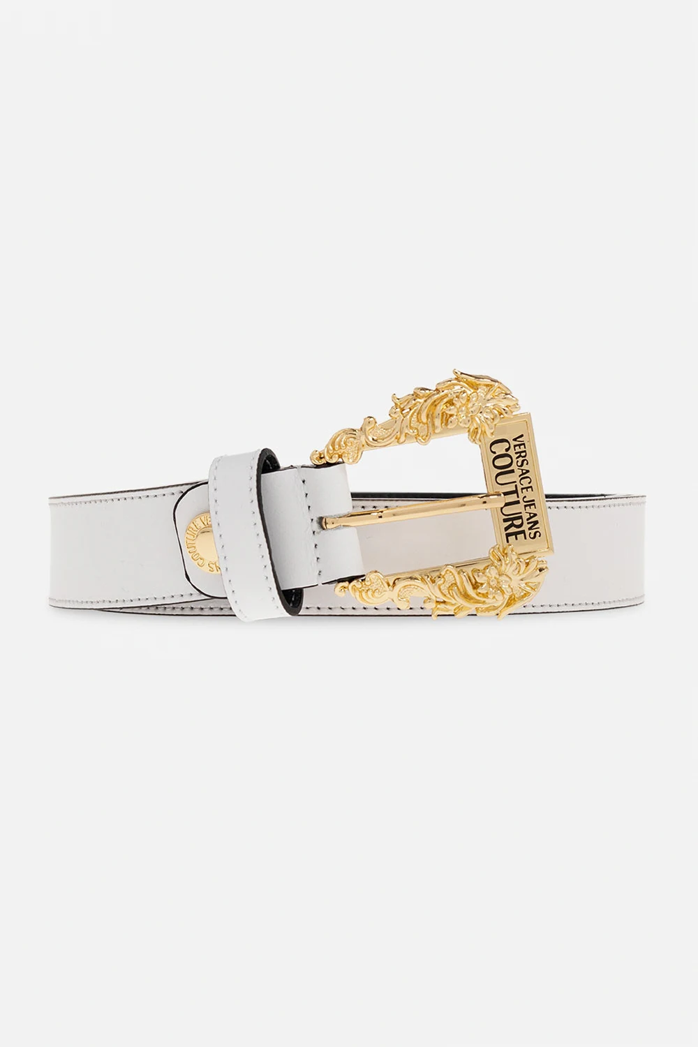 WHITE Leather belt