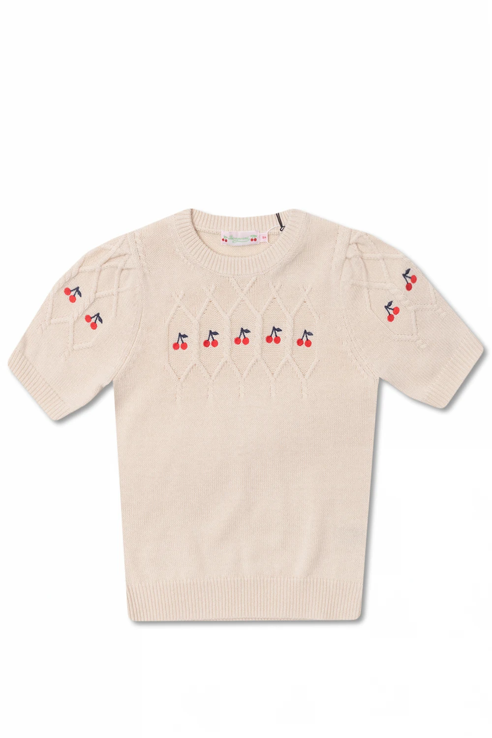 beige Sweater with short sleeves