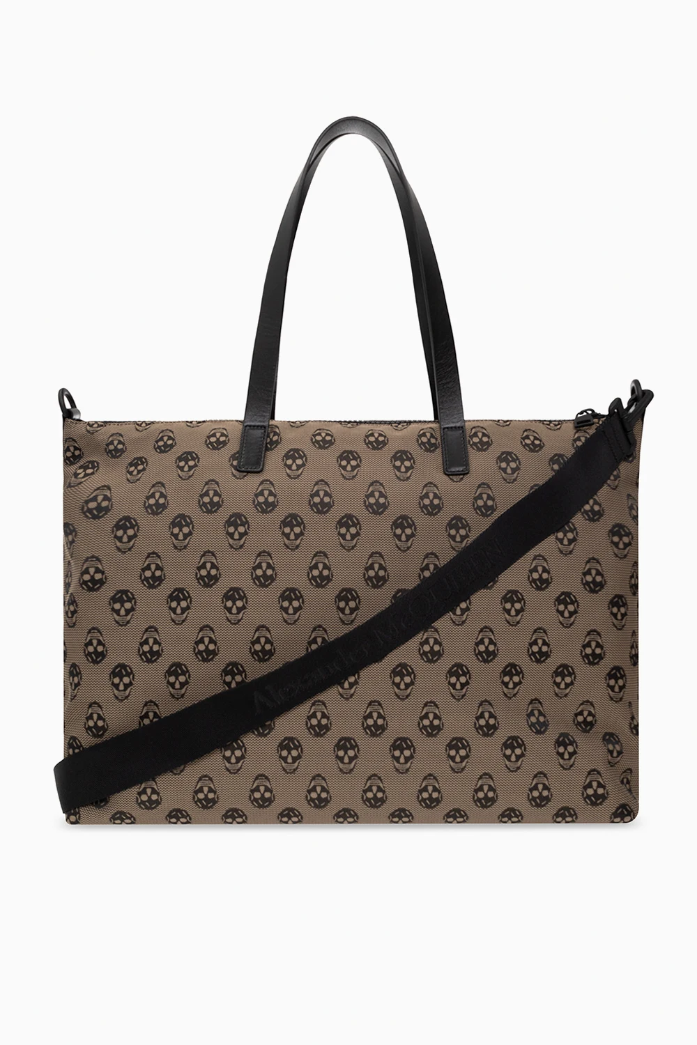 BROWN Holdall bag with skull motif