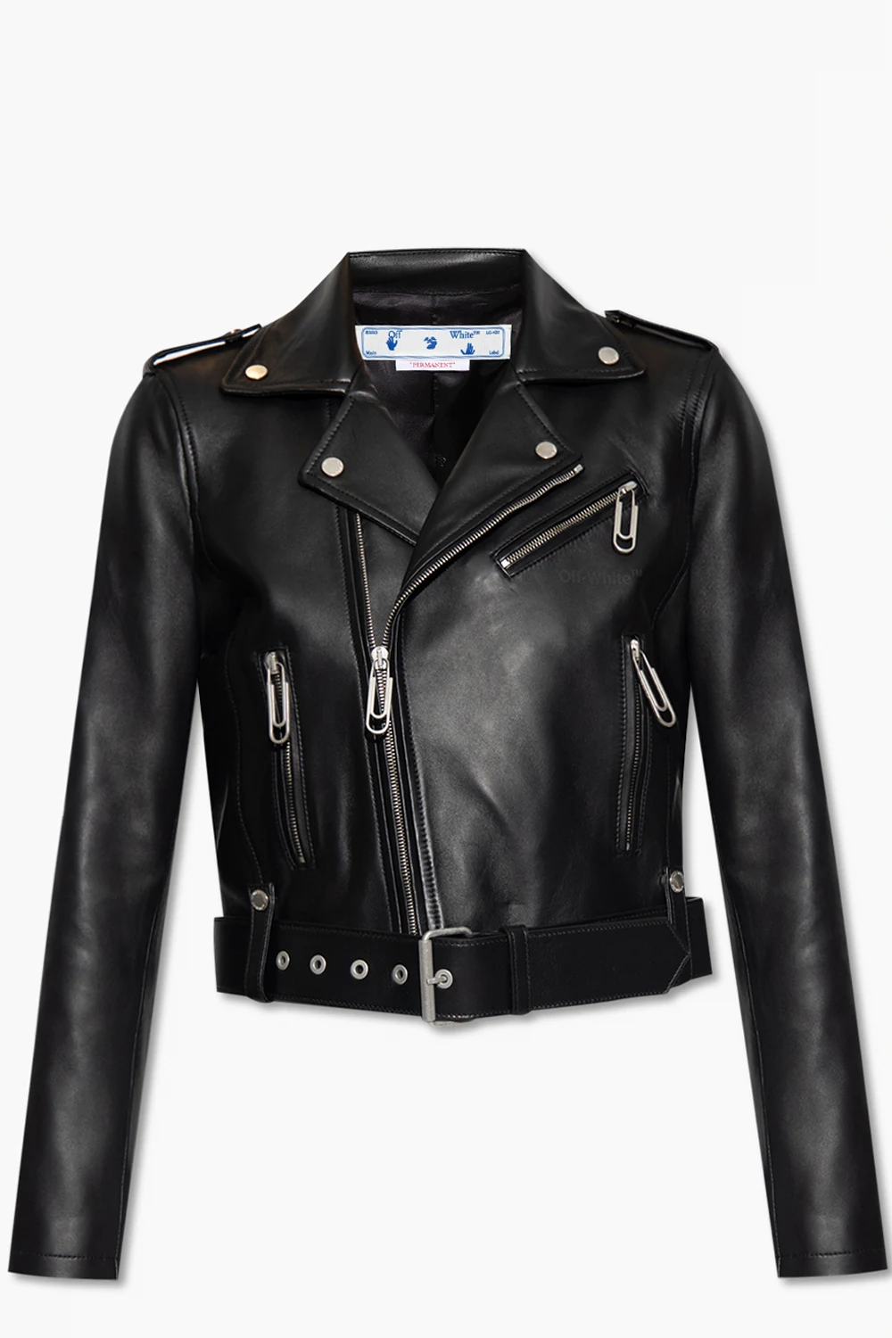 Leather biker jacket