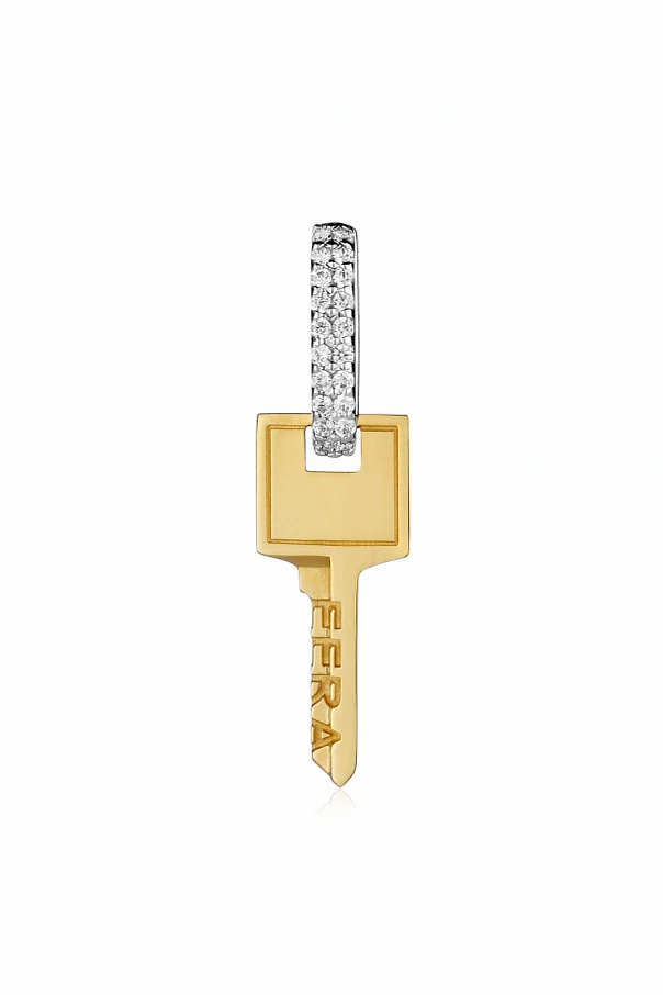 ZŁOTY Pojedynczy kolczyk `Key Small`