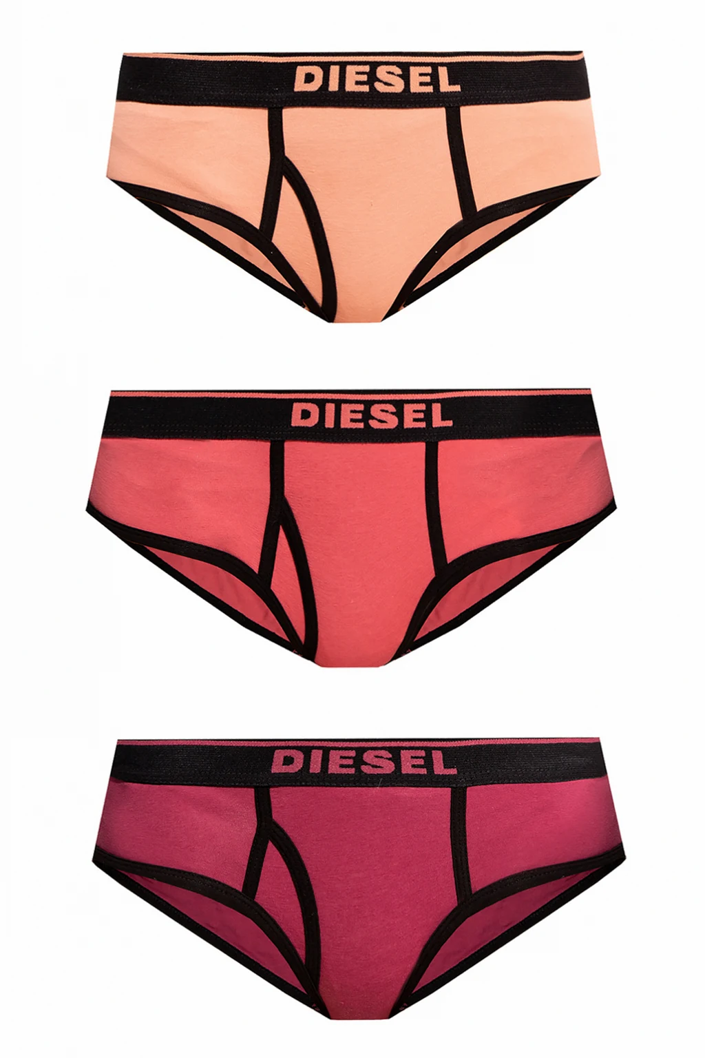 BURGUNDY Branded briefs 3-pack