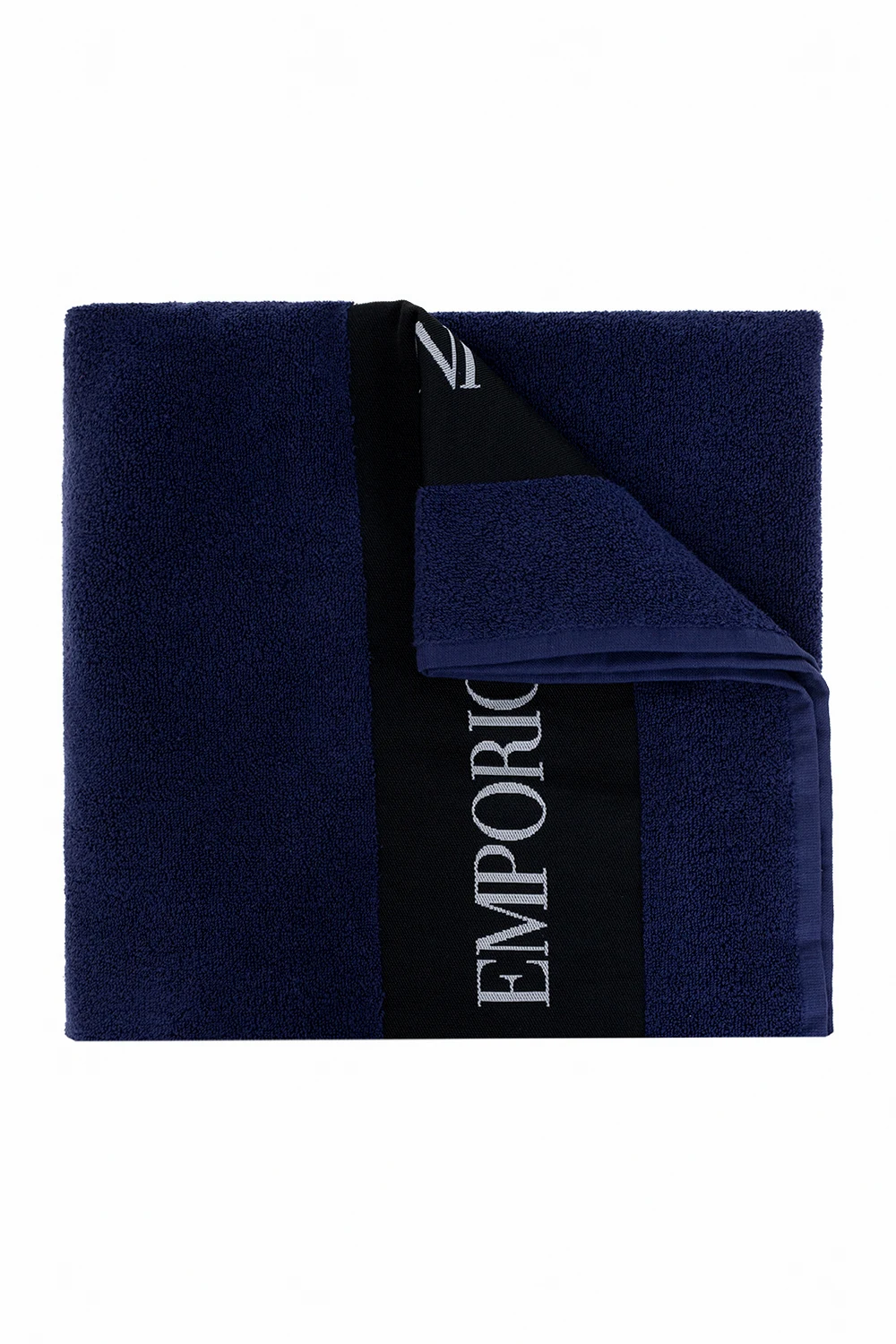 NAVY BLUE Bath towel with logo