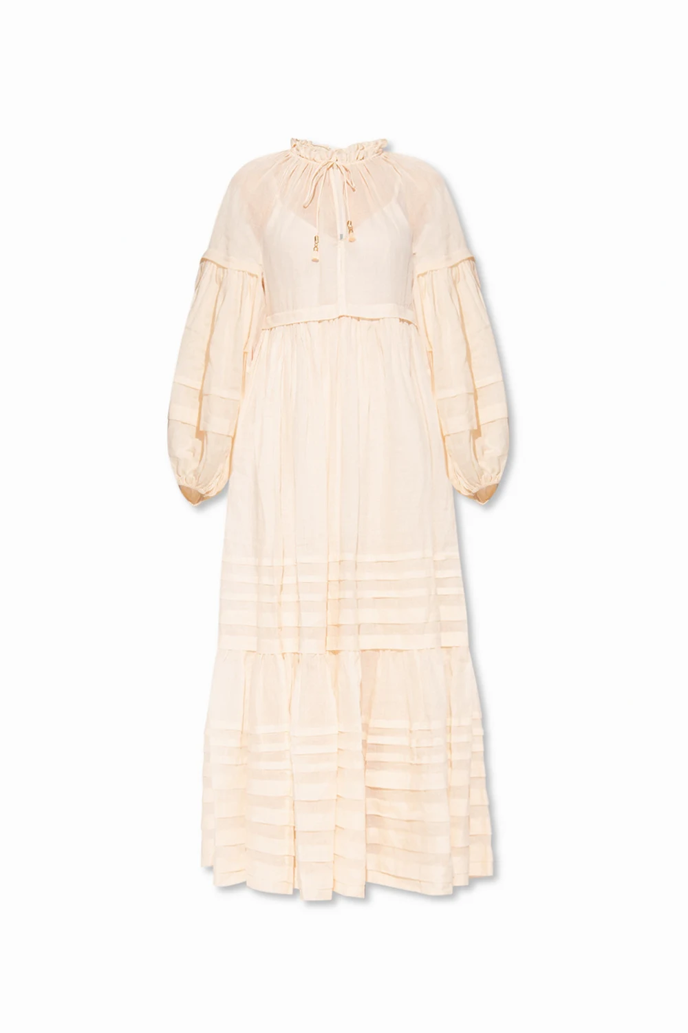 Dress with tie neck