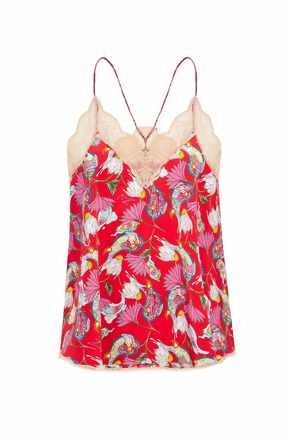 Patterned top with straps