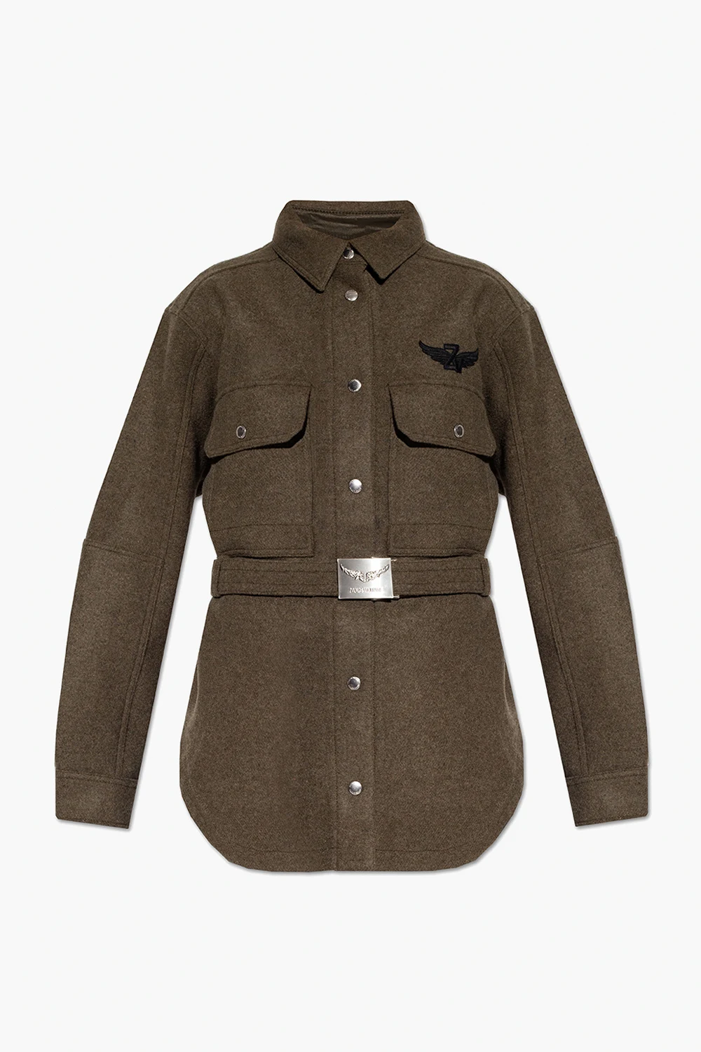 ‘Trop’ belted wool jacket