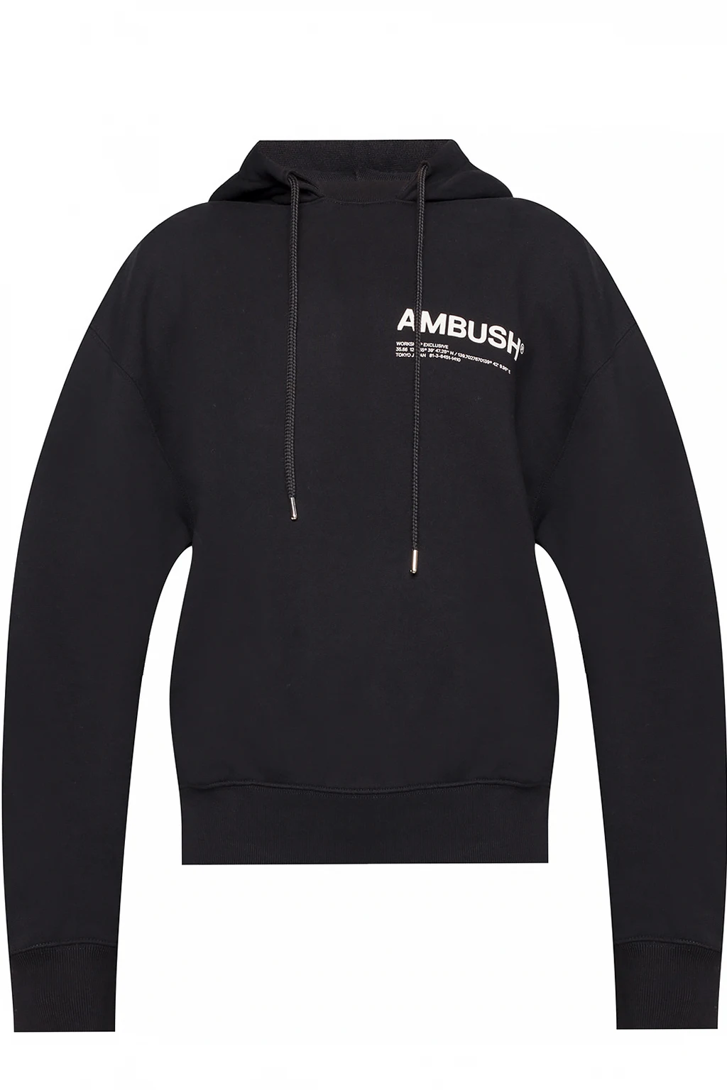 BLACK Logo-printed hoodie